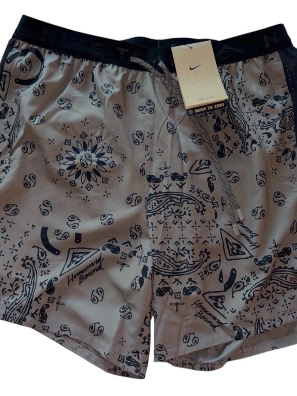 Nike Men's Trail Dri-FIT 6" Brief-Lined Running Shorts Desert Cave Stone/Gray